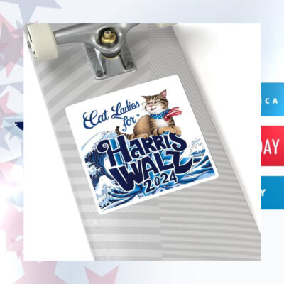 Cat Ladies For Harris Walz Sticker