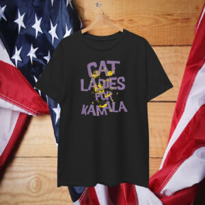 Cat Ladies For Kamala Shirt | Kamala Harris 24 President T-Shirt