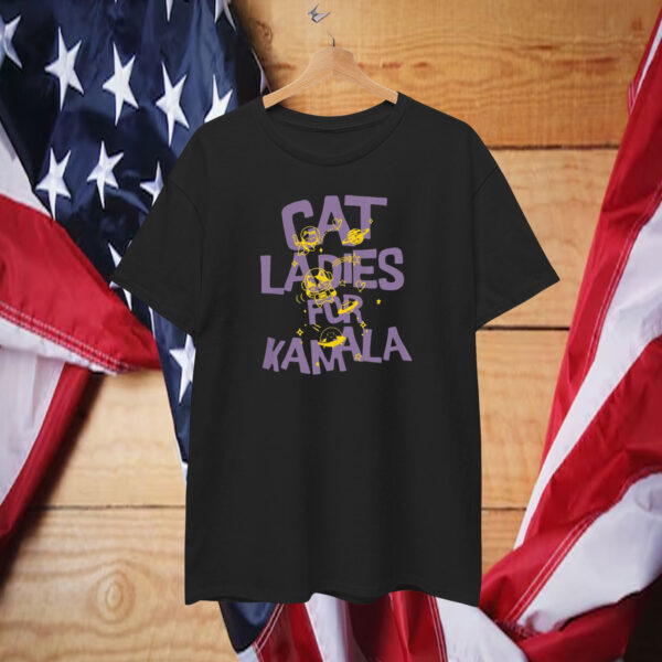Cat Ladies For Kamala Shirt | Kamala Harris 24 President T-Shirt