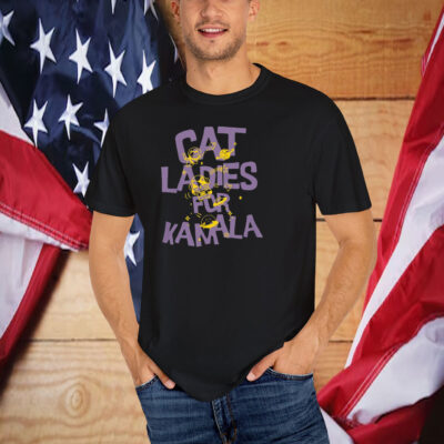 Cat Ladies For Kamala Shirt | Kamala Harris 24 President T-Shirt