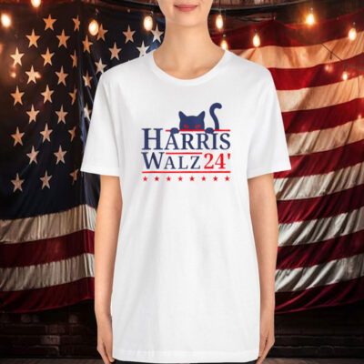 Cat Ladies Vote for Kamala Harris Walz T-Shirt