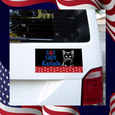 Cat Ladies for Kamala Bumper Sticker