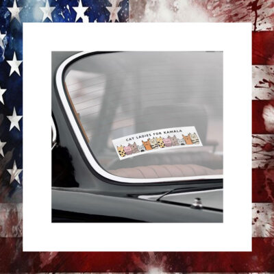 Cat Ladies for Kamala VINYL Car Bumper Sticker