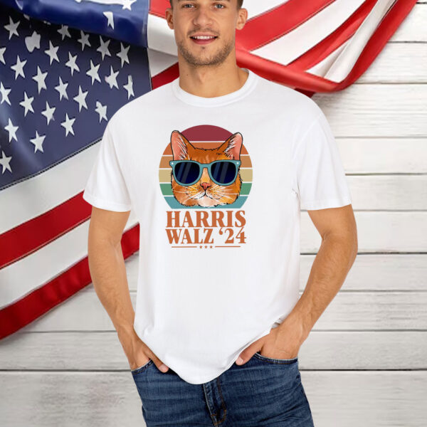 Cat Lady Harris Walz 24 Shirt, Trendy Cat T-Shirt