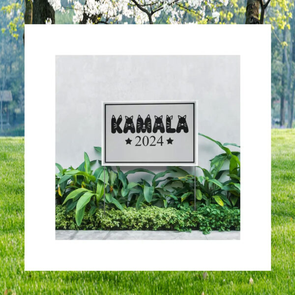 Cat Lady Kamala Harris Yard Sign