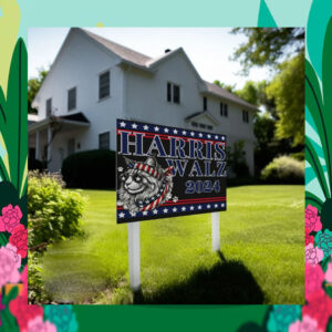 Cat Lover Harris Walz 2024 Yard Sign