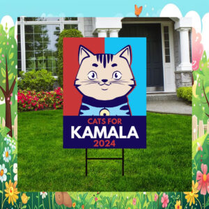 Cats For Kamala 2024 Yard Signs