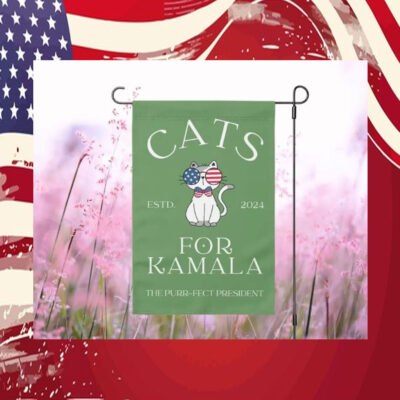 Cats For Kamala Garden Flag