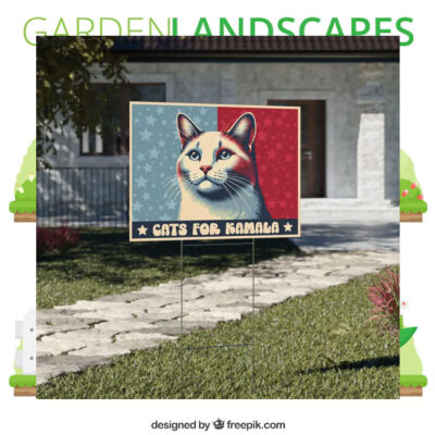 Cats For Kamala Yard Signs