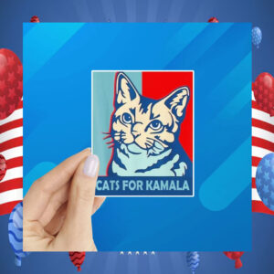 Cats for Kamala Harris Sticker