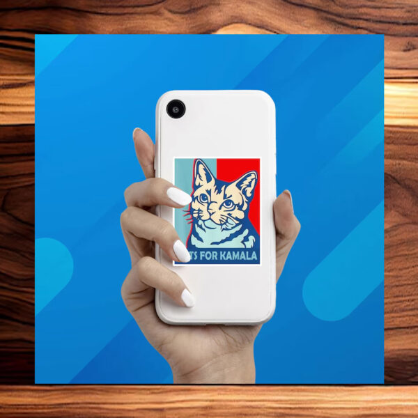 Cats for Kamala Waterproof Laptop Water Bottle Vinyl Sticker