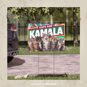 Cats for Kamala Yard Sign