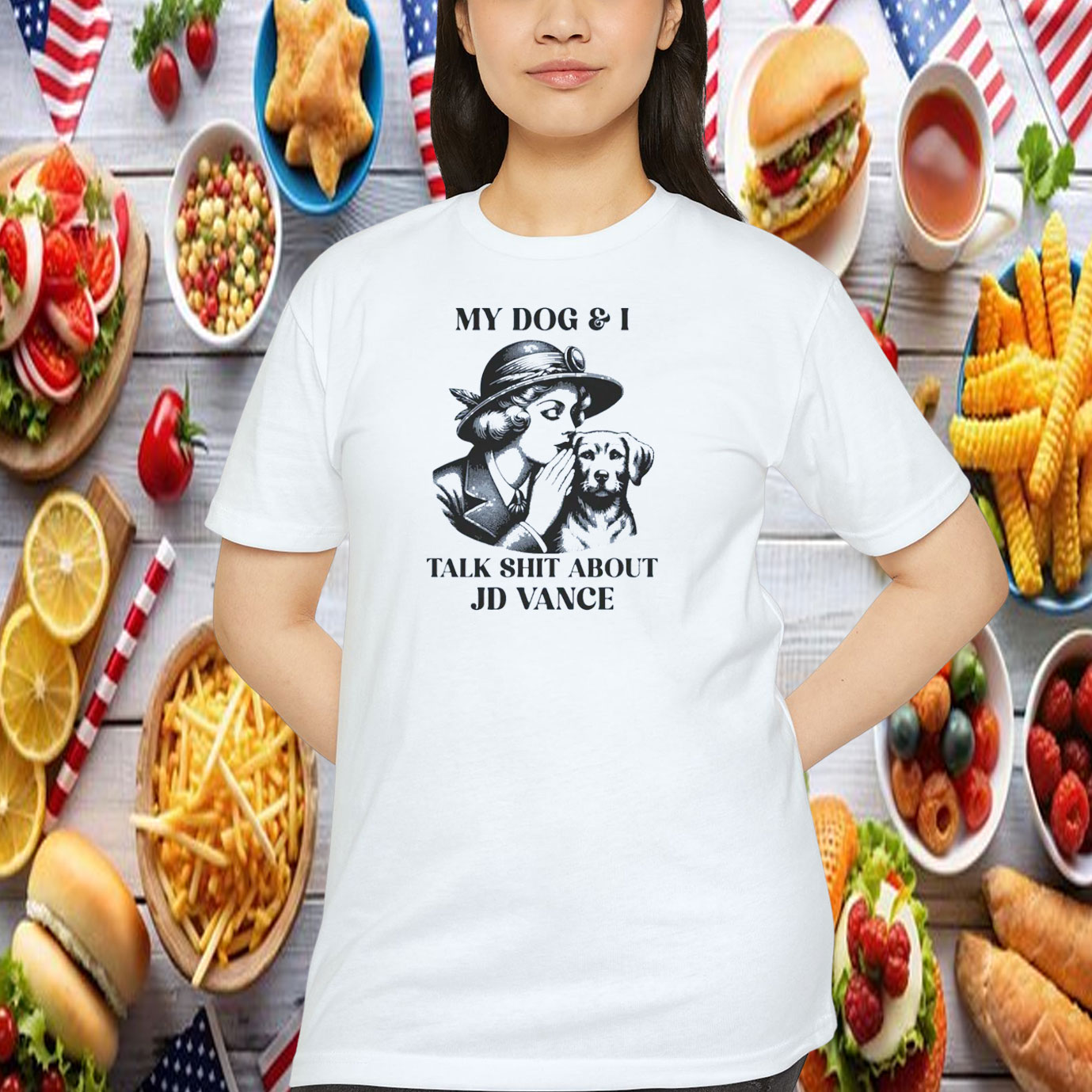 Childfree DOG Lady Tee, My DOG & I Talk Shit about JD Vance Shirt