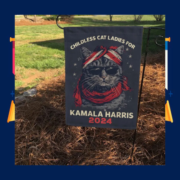 Childless Cat Ladies For Kamala Harris 2024 Flag