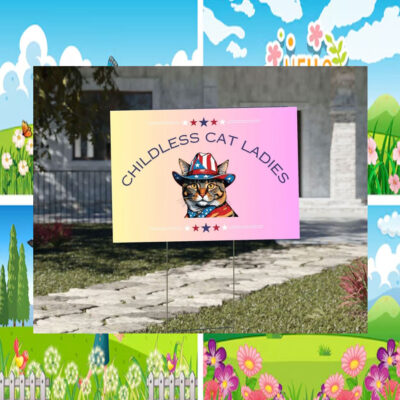 Childless Cat Ladies Kamala Yard Sign