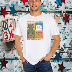 Childless Cat Ladies for Harris Walz Ringer T-Shirt