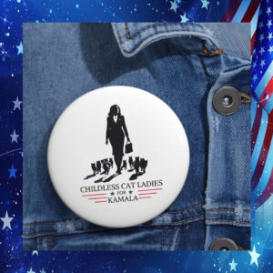 Childless Cat Ladies for Kamala Pin Buttons