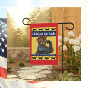 Childless Cat Lady Harris 2024 We're Not Going Back Flag