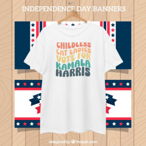 Childless Cat Lady Shirt, Childless Cat Ladies for Kamala Harris T-Shirt