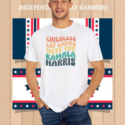 Childless Cat Lady Shirt, Childless Cat Ladies for Kamala Harris T-Shirt