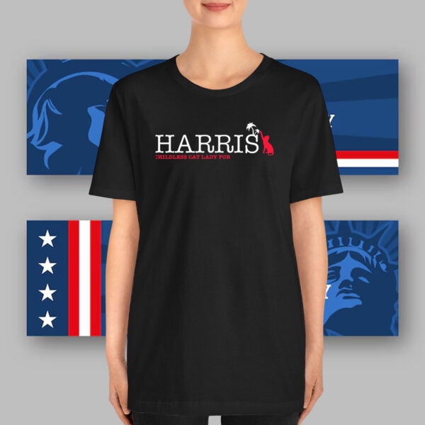 Childless Cat Lady for Kamala, Cat Lady for President T-Shirt