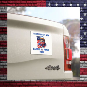 Childless Cat Mom for Harris Walz 2024 Magnet