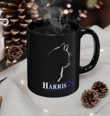 Childless Cat Kamala Cat Silhouette Harris 24 Mug