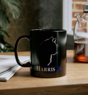 Childless Cat Kamala Cat Silhouette Harris 24 Mug