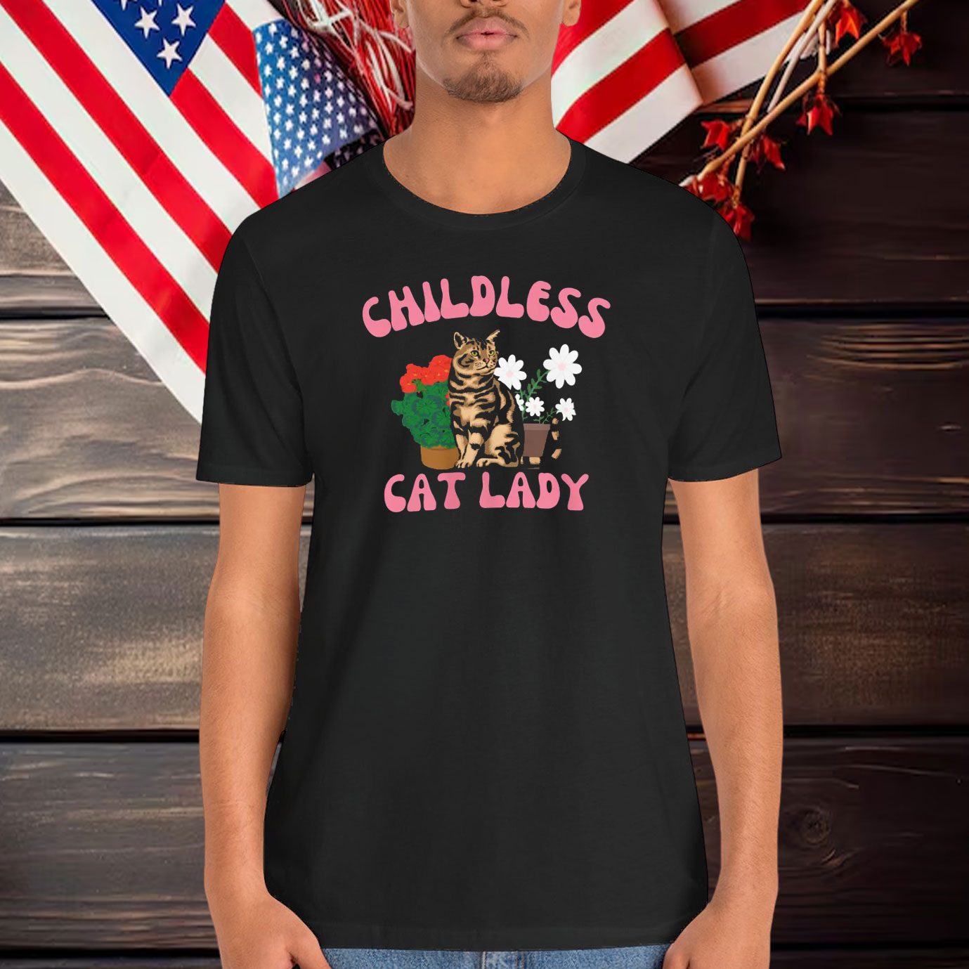 Childless cat lady shirt Kamala harris meme Madam Shirt