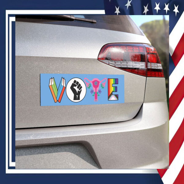 Colorful Vote Harris Walz Magnet