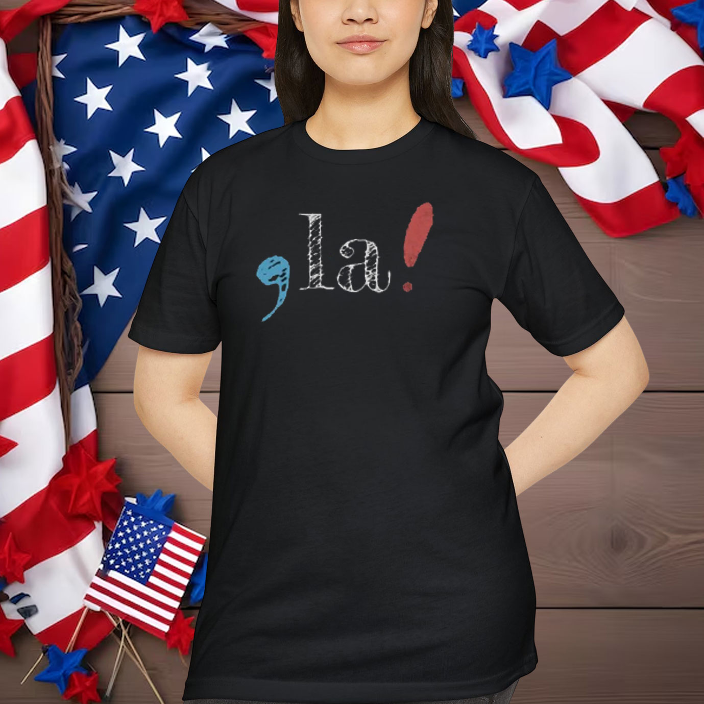 Comma + La! 2024 - Kamala Harris T-shirt | Election 2024 Shirt
