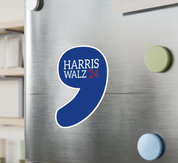 Comma-La Harris Walz Sticker