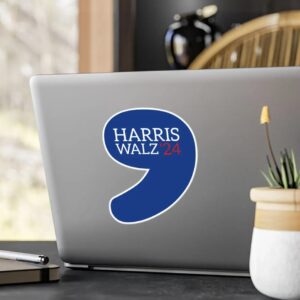 Comma-La Harris Walz Sticker