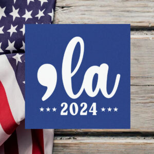 Comma-La Kamala Harris 2024 Car Magnet