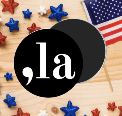 Comma-La Kamala Harris Buttons