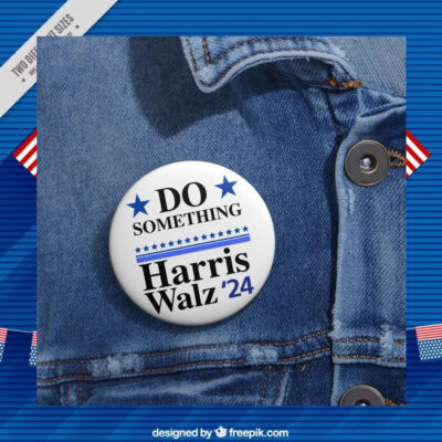 Do Something, Harris Walz Campaign Button