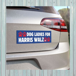 Dog Ladies for Harris Walz 2024 Car Magnet Bumper Sticker