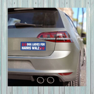 Dog Ladies for Harris Walz 2024 Car Magnet Bumper Sticker