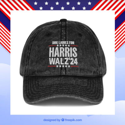 Dog Ladies for Harris Walz 2024 Hat