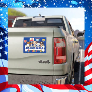 Dog Lovers Vote Harris Walz 2024 Car Magnets