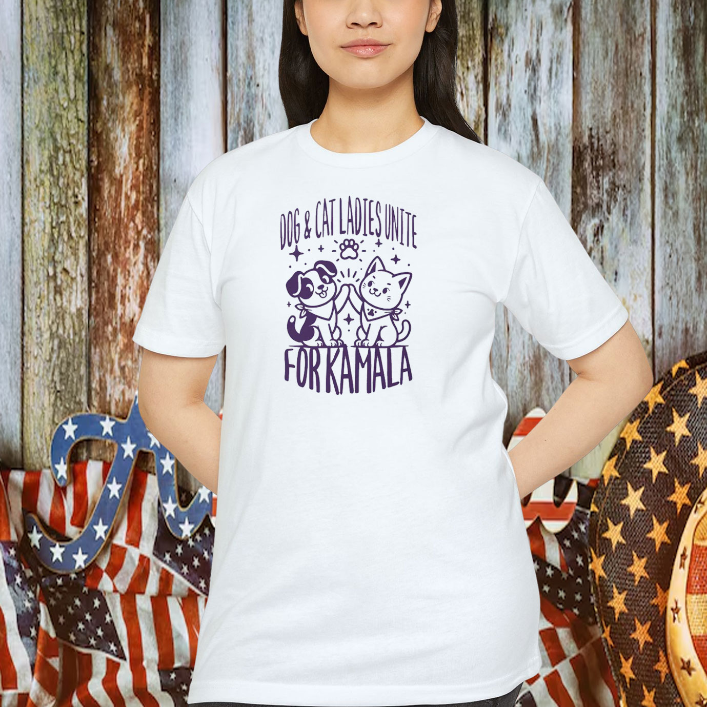 Dog and Cat Ladies Unite for Kamala, Childless Cat Ladies Shirt