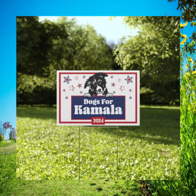 Dogs For Kamala Plastic Yard Sign