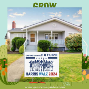 Fighting For Our Future Harris Walz 2024 Yard Sign