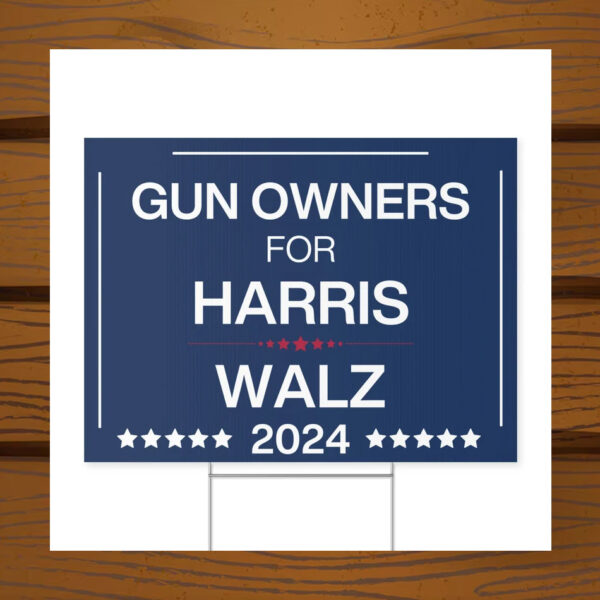 Gun Owners for Harris Walz Yard Sign