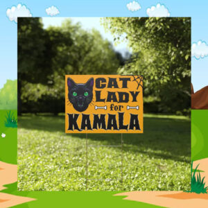 Halloween Cat Lady for Kamala Yard Sign