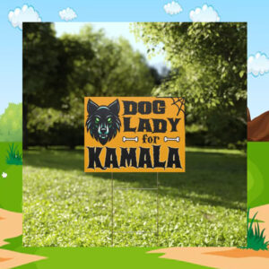 Halloween Dog Lady for Kamala Yard Sign