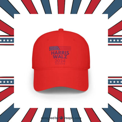 Harris Walz 2024 Baseball Hat, Low Profile Baseball Cap