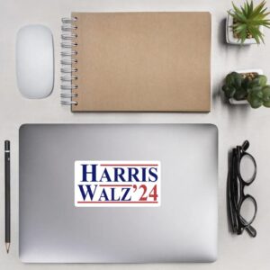 Harris Walz 2024 Bumper Sticker, Kamala Harris Tim Walz Sticker, Vinyl Decal