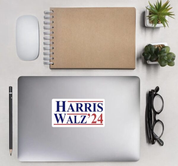 Harris Walz 2024 Bumper Sticker, Kamala Harris Tim Walz Sticker, Vinyl Decal