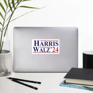 Harris Walz 2024 Bumper Sticker, Kamala Harris Tim Walz Sticker, Vinyl Decal